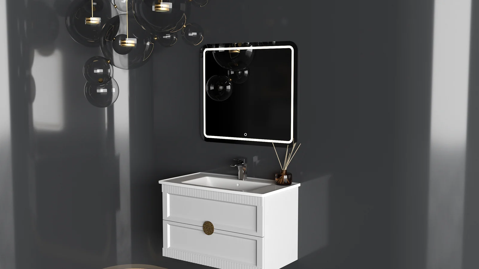 Puno 80 banyo mobilyasının tamamlanmış ürün görünümü